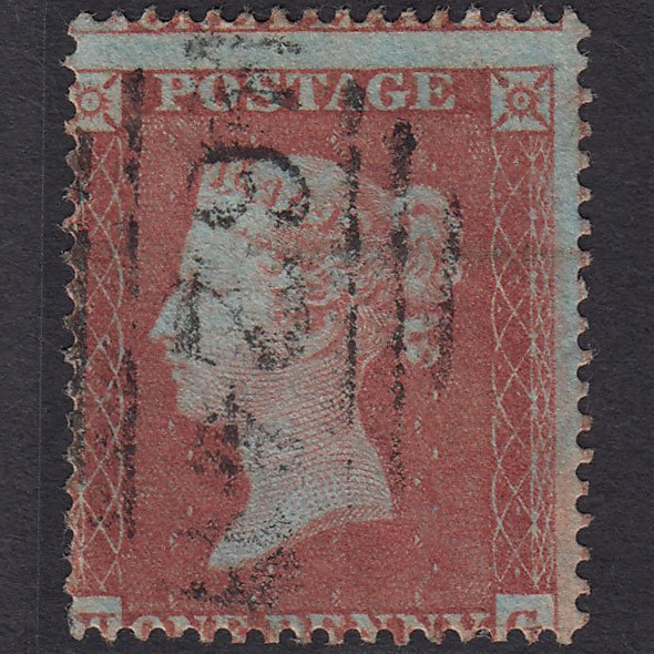 GB QV 1854 1d Red-brown (Plate 155) SG17-C1(1) HG FU Poole 624