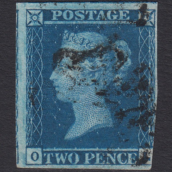 GB QV 1841 2d Deep Full Blue (Plate 3) SG15-E1(3) OL FU nr 4 Margins MX