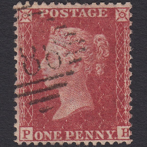GB QV 1857 1d Rose-red (Plate 36) SG40-C10(1) PH FU Dublin 186