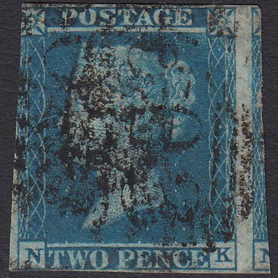 GB QV 1841 2d Blue (Plate 3) SG14-E1(2) NK GU