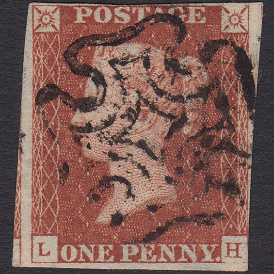 GB QV 1841 1d Red-brown (Plate 27) SG8-B1(1) Ivory Head LH FU nr 4M MX