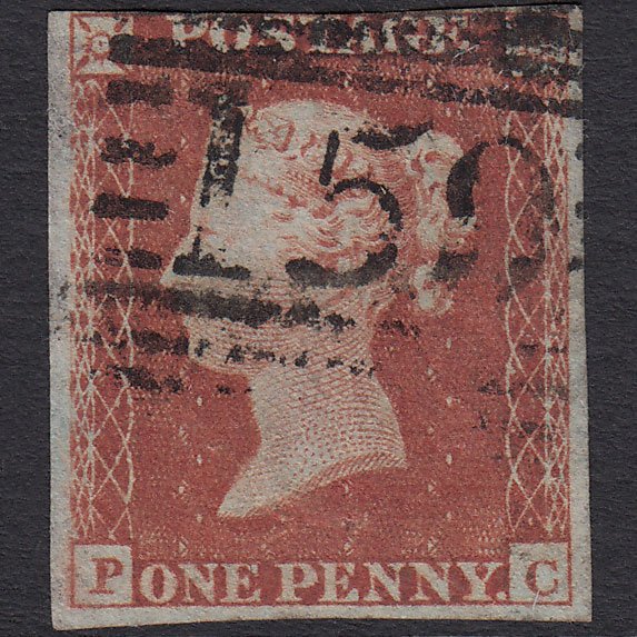 GB QV 1841 1d Red-brown (Plate 158) SG8-B2(1) PC GU nr 4M Glasgow 159