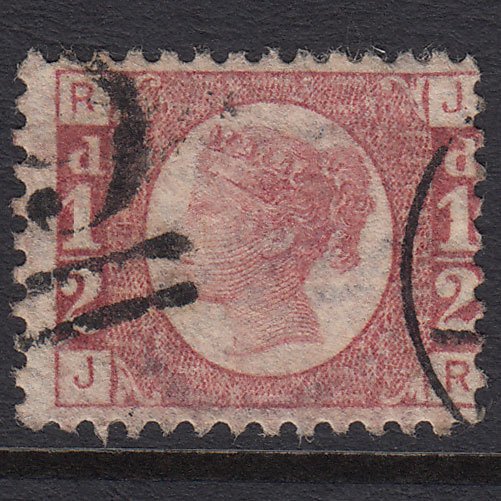 GB QV 1870 1/2d Rose-red (Plate 14) SG48-G4 JR FU Light Cancel