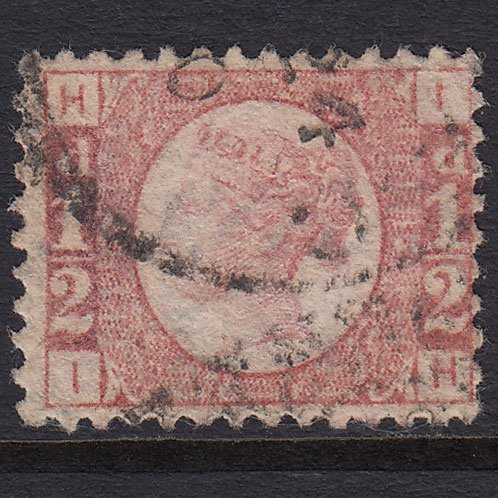 GB QV 1870 1/2d Rose SG49-G4 IH FU CDS Cancel