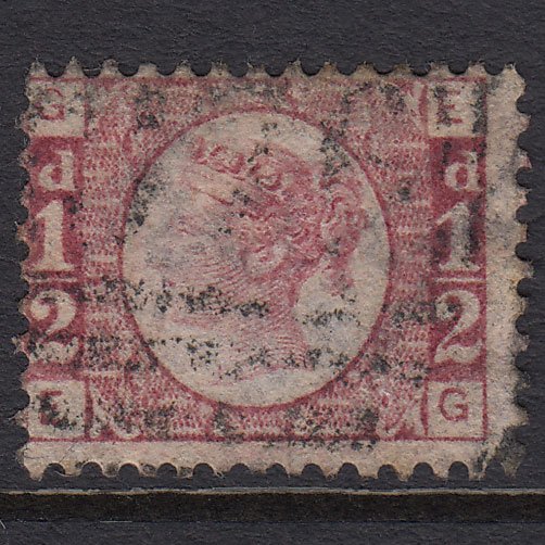 GB QV 1870 1/2d Rose-red (Plate 1) SG48-G4 EG GU