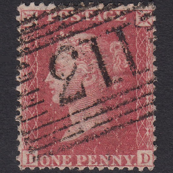GB QV 1857 1d Rose-red (Plate 49) SG40-C10(1) DD FU Dunfermline 113