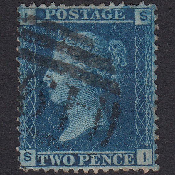 GB QV 1858 2d Blue (Plate 9) SG45-G2 SI GU