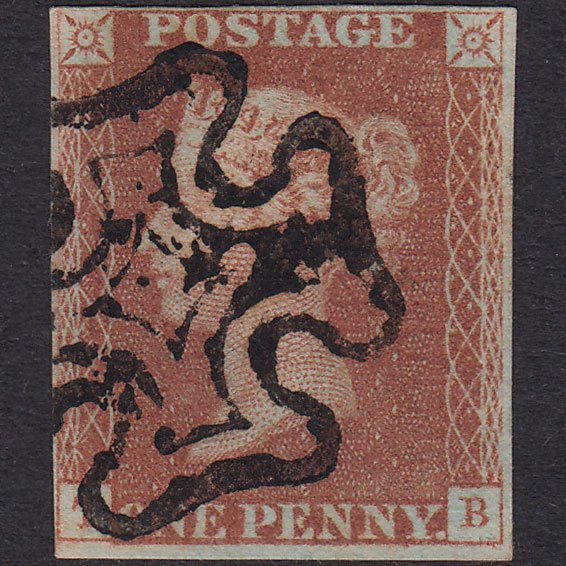 GB QV 1841 1d Red-Brown Penny Black Plate 11 SG7-A2 TB FU 4 Margins MX