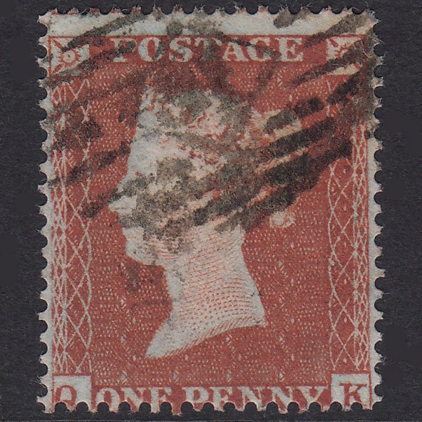 GB QV 1854 1d Red-Brown Plate 179 SG17-C1(1) QK FU London IS Cancel