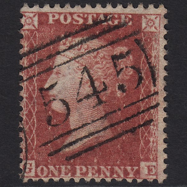 GB QV 1857 1d Deep Rose-red SG41-C10(4) GE FU Newcastle 545