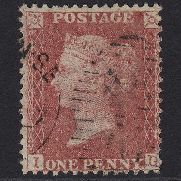 GB QV 1857 1d Rose-red SG40-C10(1) IG GU London D&S Cancel