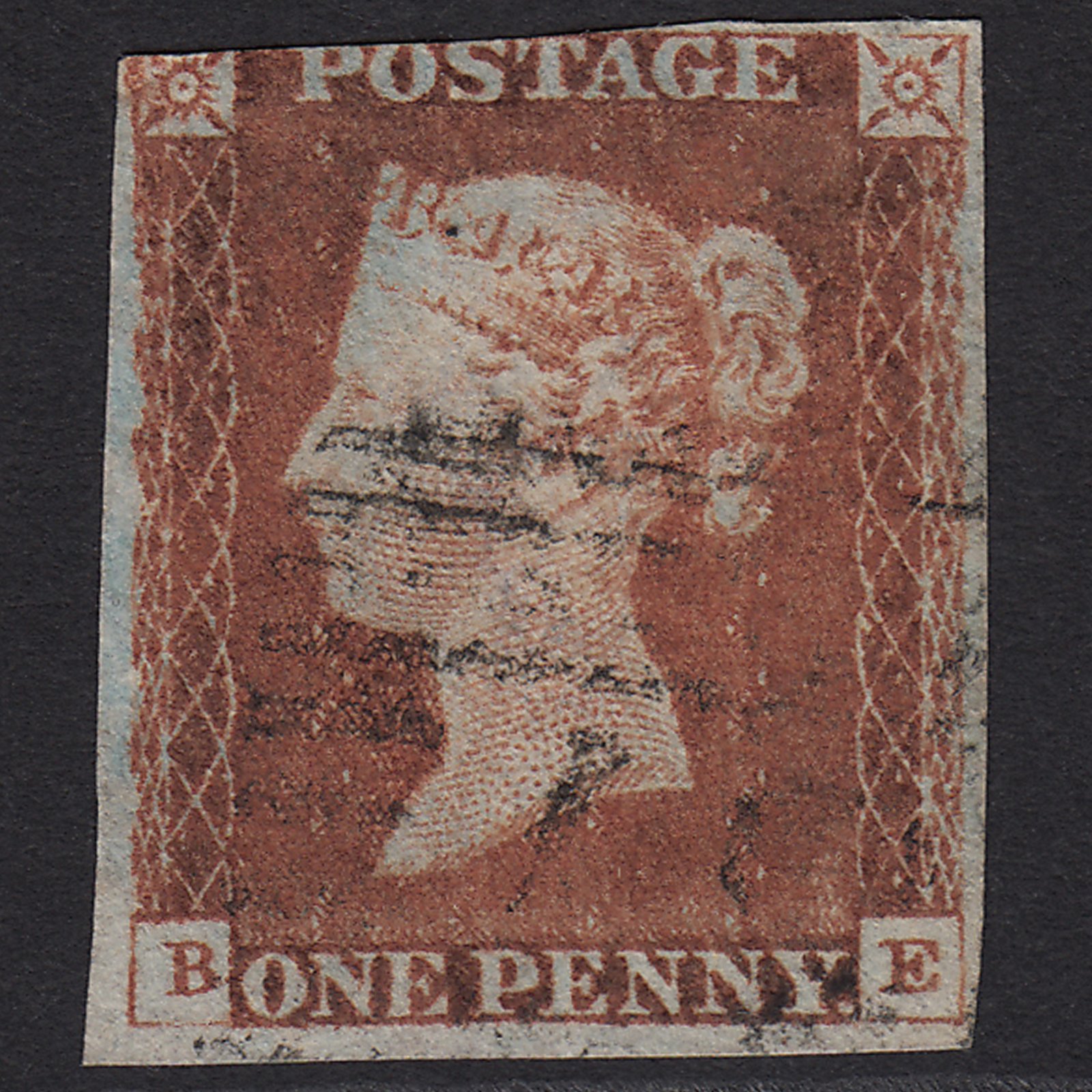 GB QV 1841 1d Red-brown (Plate 60) SG8-B1(1) BE GU in Scotland