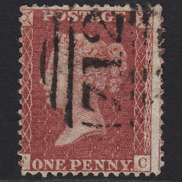GB QV 1857 1d Rose-red (Plate 59) SG40-C10(1) FC GU Sidmouth 712