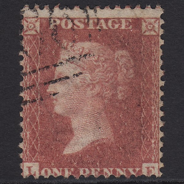 GB QV 1857 1d Rose-red (Plate 52) SG40-C10(1) LE FU Light Cancel Misperf