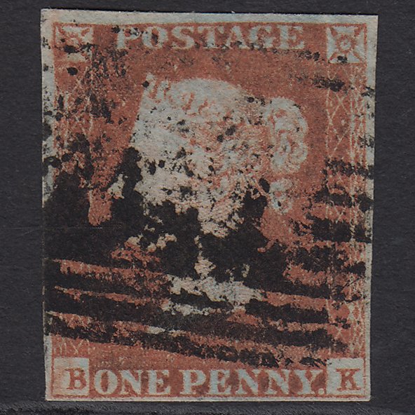 GB QV 1841 1d Red-brown (Plate 87) SG8-B1(1) BK GU 4 Margins Scotland