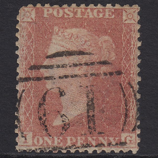 GB QV 1857 1d Pale Rose SG39-C10(3) IG GU Bedford 61