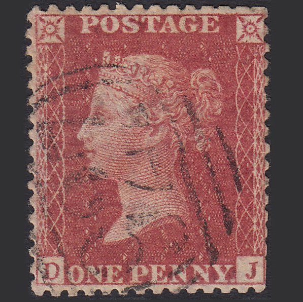 GB QV 1857 1d Rose-red (Plate 57) SG40-C10(1) DJ GU Yarmouth 927