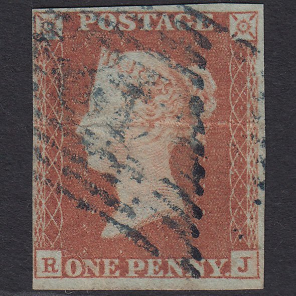 GB QV 1841 1d Red-brown (Plate 88) SG8-B1(1) RJ PU 4M Blue Scotland Cancel