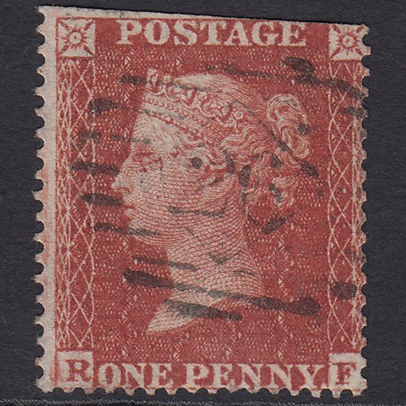 GB QV 1855 1d (Plate 8) SG26-C5(1) Const Var RF Spacefiller London IS 26