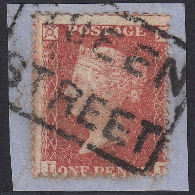 GB QV 1856 1d (Plate 24) SG29-C8(1) LL FU Queen Street Scots Local Cancel