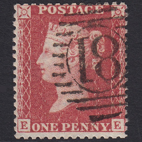 GB QV 1857 1d Rose-red (Plate 27) SG40-C10(1) EE FU London D&S 81