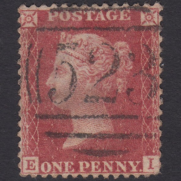GB QV 1857 1d (Plate 34) SG40-C10(1) EI GU Myrthyr Tydfil 523 Perfect Centring