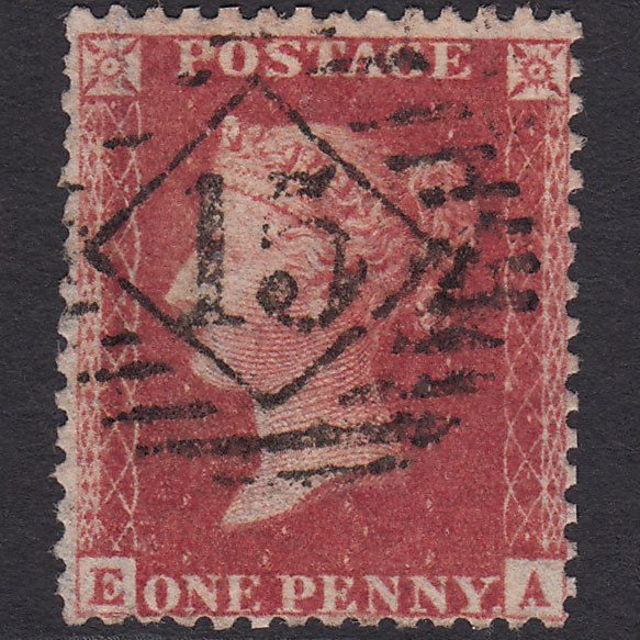 GB QV 1857 1d Rose-red (Plate 49) SG40-C10(1) EA FU London IS 15