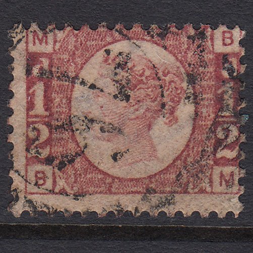 GB QV 1870 1/2d Rose-red (Plate 12) SG48-G4 BM FU London D&S 76