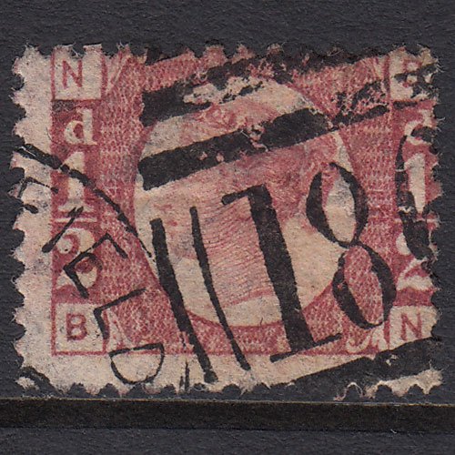 GB QV 1870 1/2d Rose-red (Plate 14) SG48-G4 BN GU Chesterfield 186