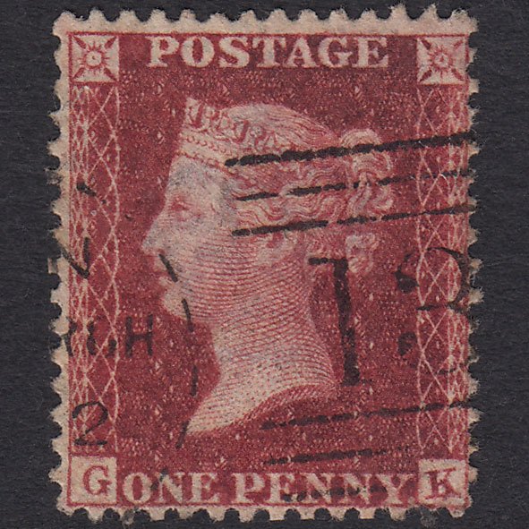 GB QV 1857 1d (Plate 43) SG41-C10(4) GK FU Imprim Edinburgh 131 Dotted Circle