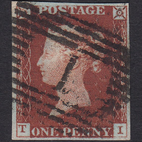 GB QV 1841 1d (Plate 57) SG10-B1(4) TI FU 4 Good Margins Aberdeen 1