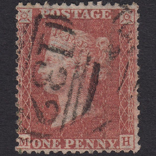 GB QV 1856 1d Red-Brown Plate 23 SG29-C8(1) MH GU Brighton 132
