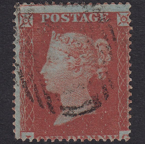 GB QV 1854 1d Red-Brown SG17-C1(1) ?G FU Light Cancel