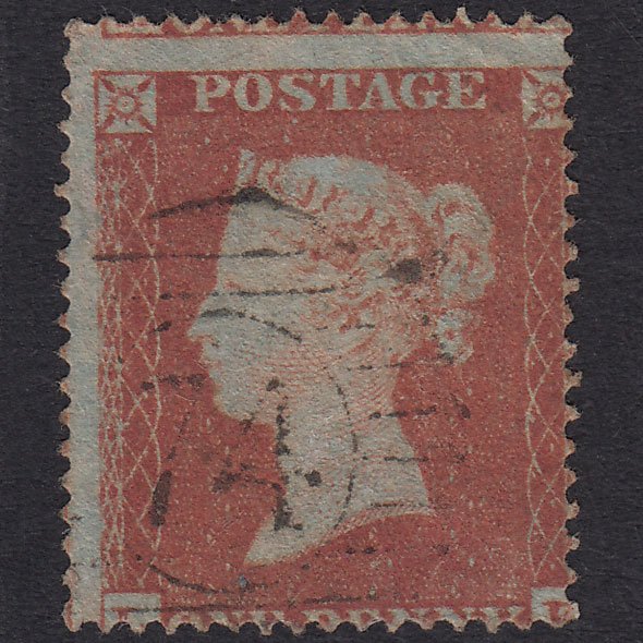 GB QV 1854 1d Red-Brown SG17-C1(1) L? GU London D&S 74 Misperf