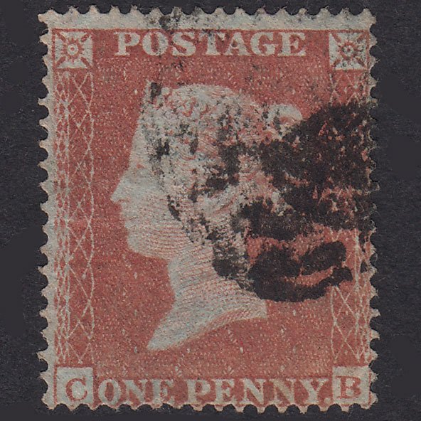 GB QV 1854 1d Red-Brown Plate 165 SG17-C1(1) CB GU