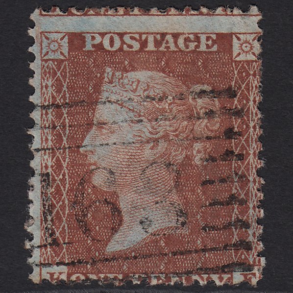 GB QV 1855 1d Red-brown (Plate 5) C6(1) KF VFU Greenock 163
