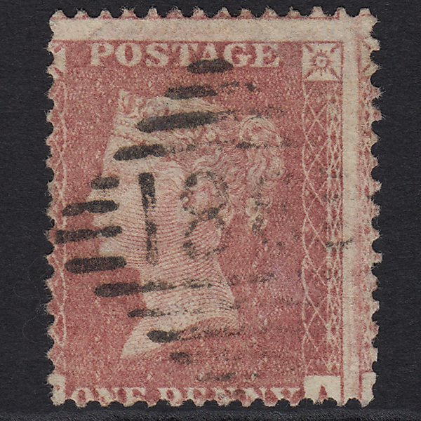 GB QV 1857 1d Pale Rose SG39-C10(3) FU in Ireland Large Misperf