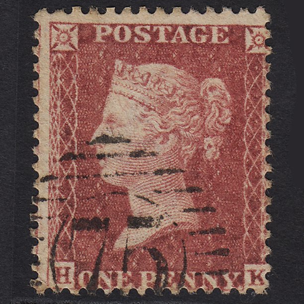 GB QV 1857 1d Deep Rose-red SG41-C10(4) HK GU London D&S 75