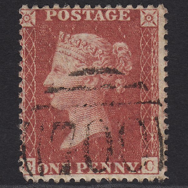 GB QV 1857 1d Rose-red (Plate 34) SG40-C10(1) CC GU Sheffield 700 Misperf