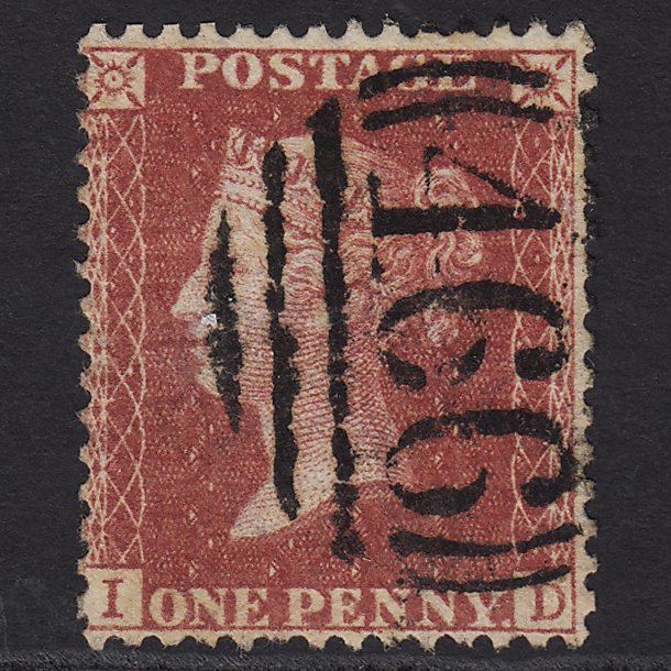 GB QV 1857 1d Rose-red (Plate 57) SG40-C10(1) ID GU Liverpool 466