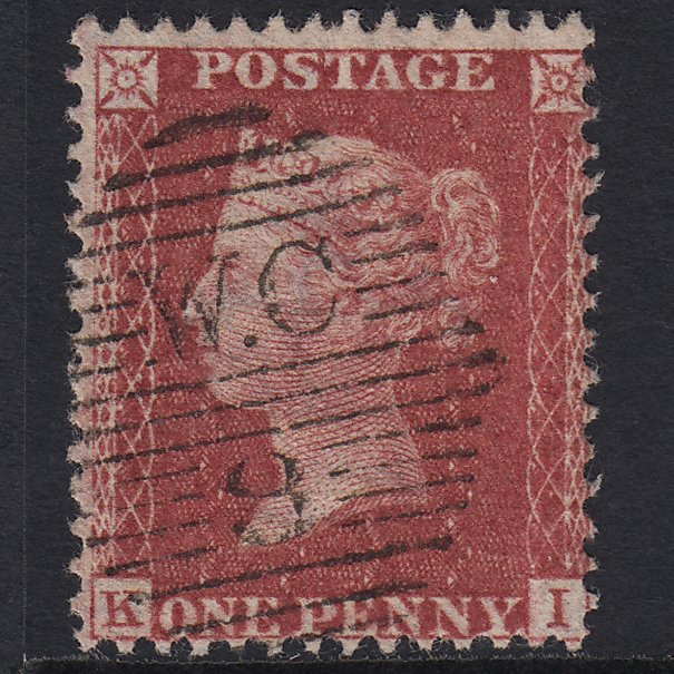 GB QV 1857 1d Rose-red (Plate 57) SG40-C10(1) KI VFU London D&S WC8