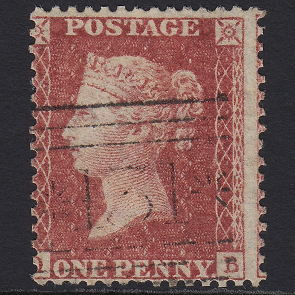 GB QV 1857 1d Rose-red (Plate 59) SG40-C10(1) QB FU Edinburgh 131 Misperf
