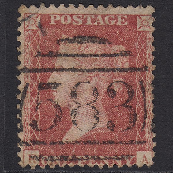 GB QV 1857 1d Rose-red (Plate 59) SG40-C10(1) RA GU Nottingham 583