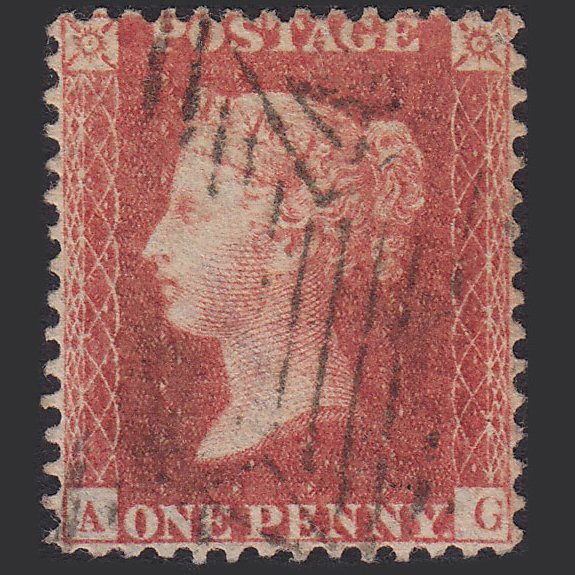 GB QV 1857 1d (Plate 47) SG40-C10(1) AG FU Missing Imprimatur London IS 47