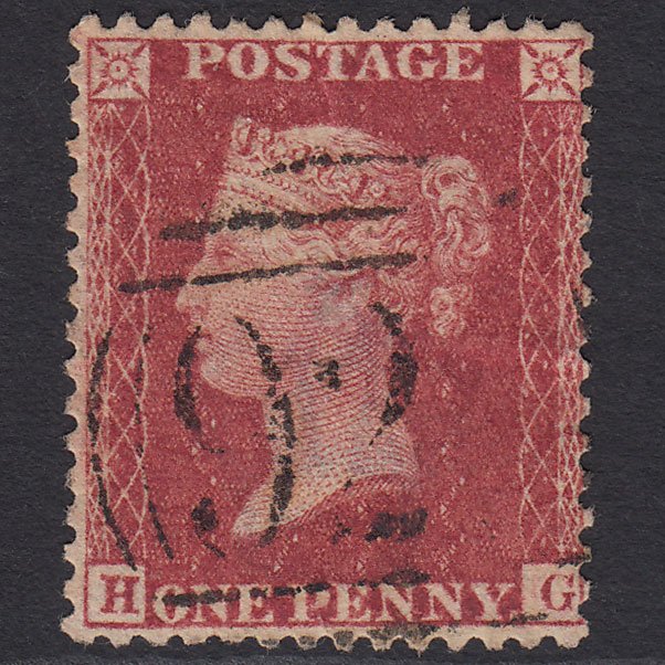 GB QV 1857 1d Rose-red (Plate 34) SG40-C10(1) HG GU