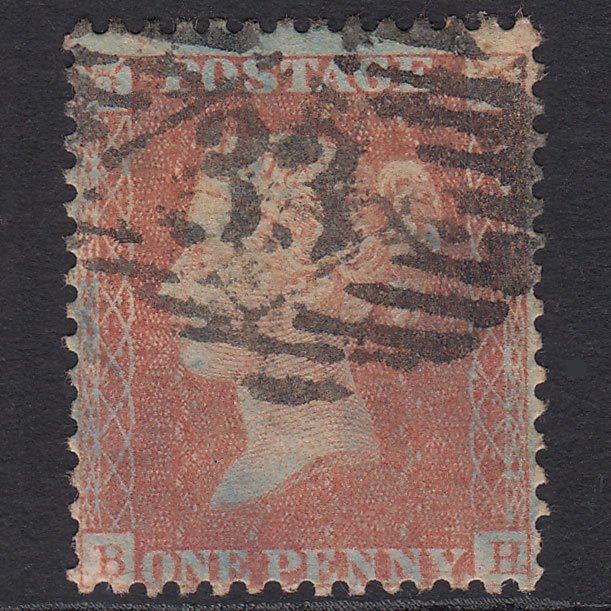 GB QV 1856 1d Brown-rose (Plate 47) SG32-C8(4) BH GU Experimental Blueing