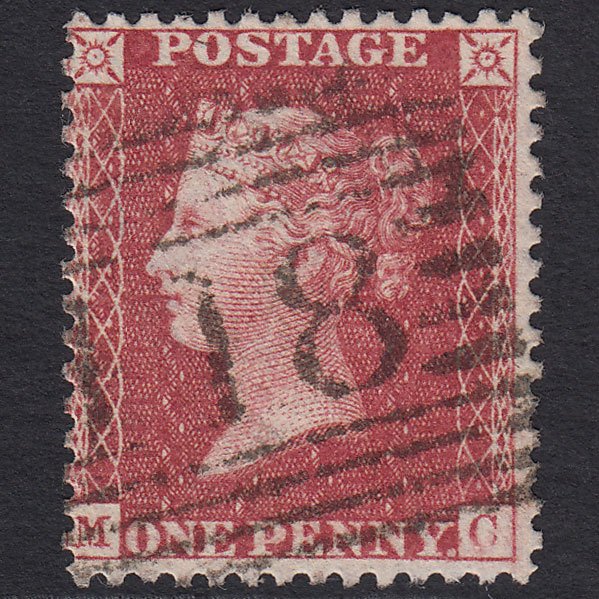 GB QV 1857 1d Rose-red (Plate 59) SG40-C10(1) MC FU Dunkeld 118