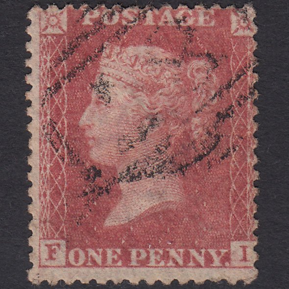 GB QV 1861 1d Rose-red Plate R16 SGC13(3) FI FU Misperf