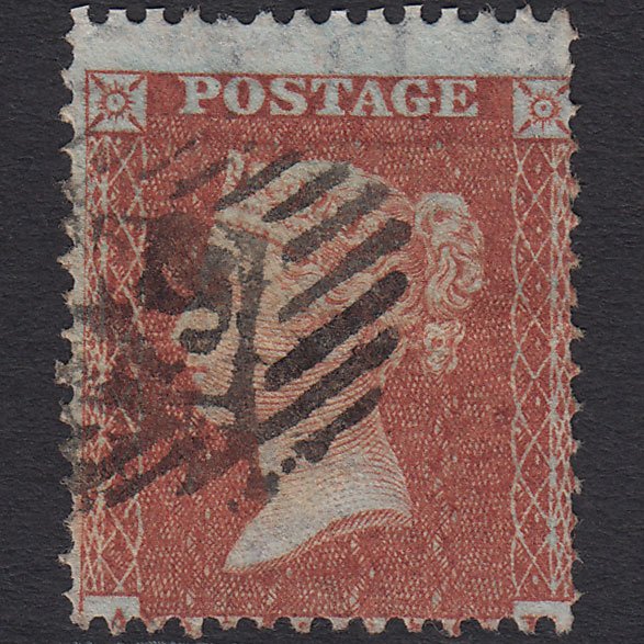 GB QV 1855 1d Red-brown (Plate 11) SGC6(1) AE GU London IS Cancel Misperf