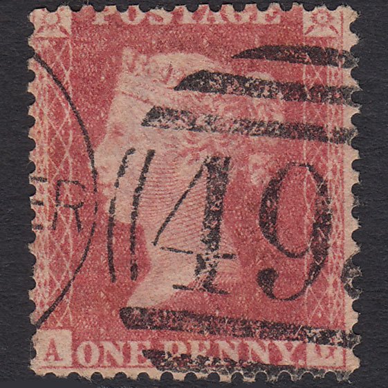GB QV 1857 1d Rose-red (Plate 48) SG40-C10(1) AG GU Manchester 498